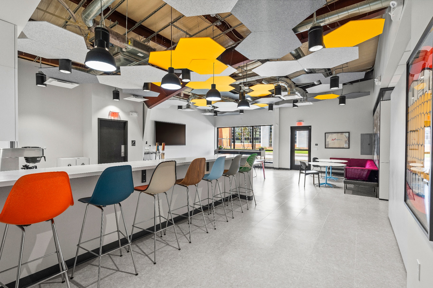 Commercial café seating area