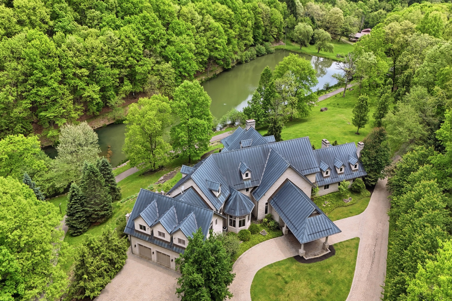 Estate & Pond Aerial