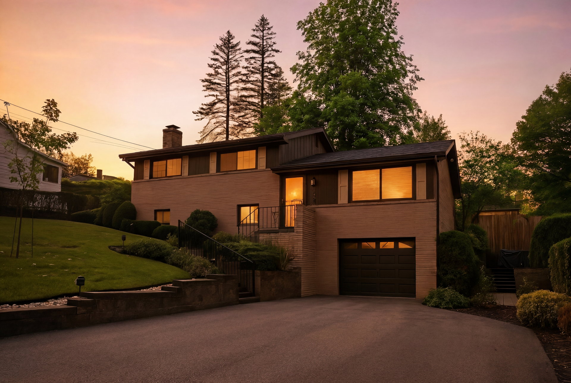 Driveway at Sunset