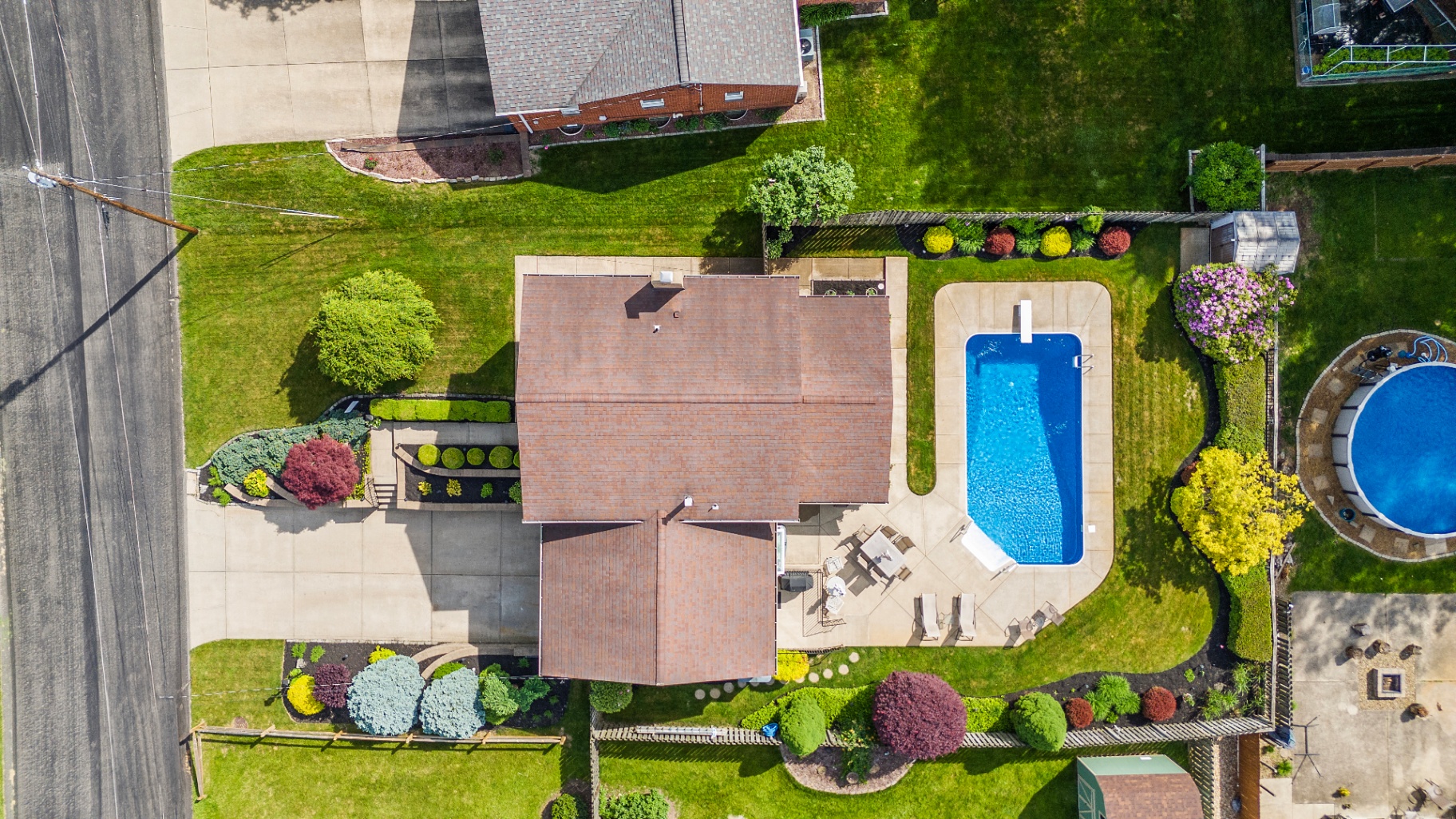Backyard Pool Aerial